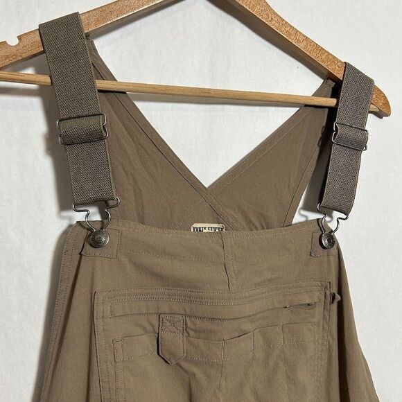 Duluth Trading Co Womens Heirloom Gardening Short Overalls 2X Khaki Tan Utility - Picture 5 of 8